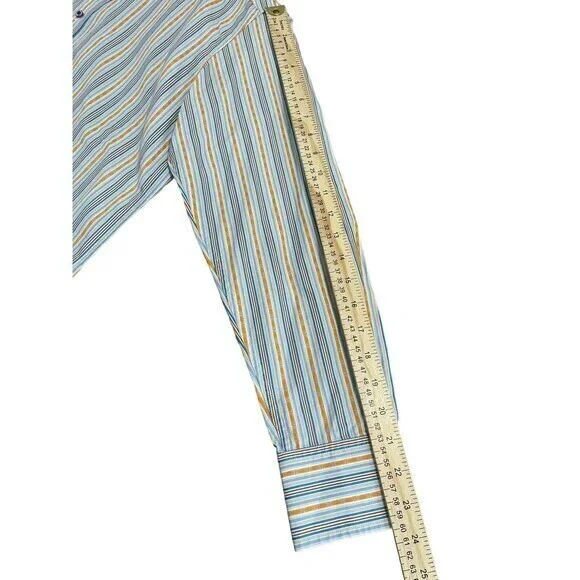 Robert Graham Mens Shirt Striped Button Front Long Sleeve Size Small - Picture 6 of 8
